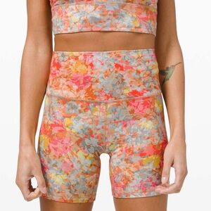 Align high-rise bike shorts 6” floral